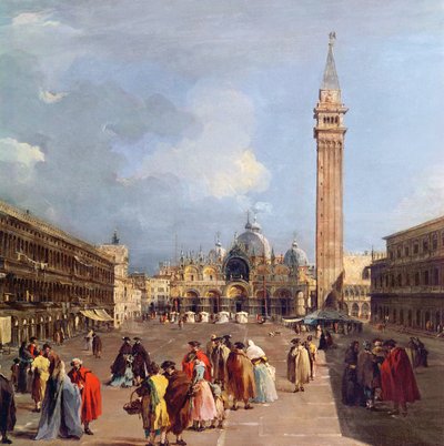 Piazza San Marco, Venedig, um 1760 (Detail) von Francesco Guardi